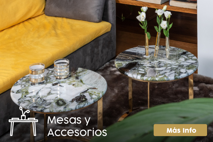 Mesas y Accesorios en mármol y granito